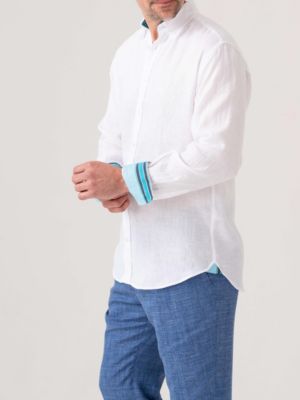 Men's Regular Fit Long Sleeve Linen Shirt
