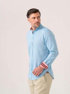 Men's Cotton Long Sleeve Linen Shirt