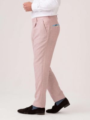 Men's Linen Wool Silk Blend Trousers