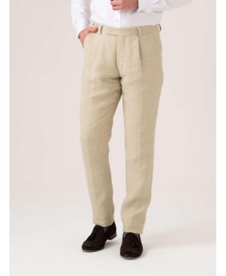Men's Linen Wool Silk Blend Trousers