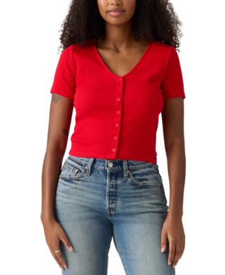 Levi's - Women's Muse Short-Sleeve Button-Front Top