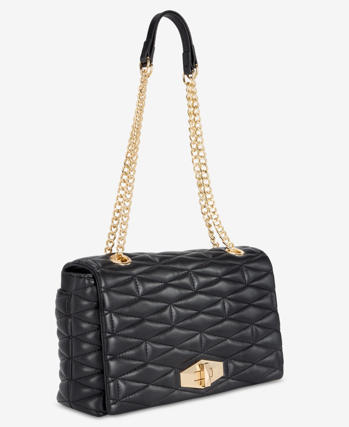 Inc International Concepts Soft Ajae Quilted Shoulder Bag, Exclusively At Macy's In Black