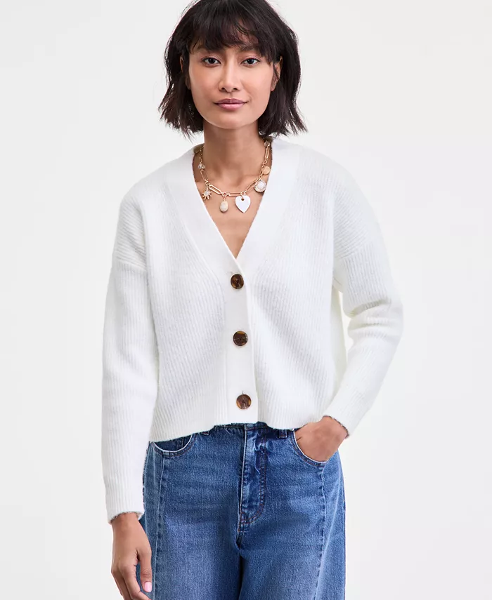 Women's Three-Button Shaker Cardigan - thumbnail 7