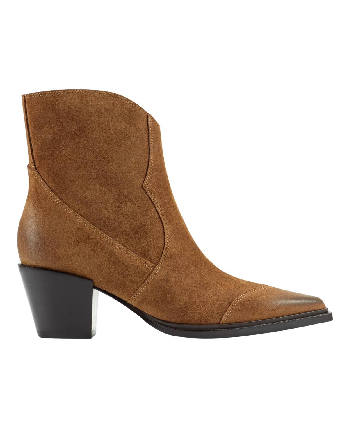 Marc Fisher Ltd Giulie Pointed Cap Toe Bootie In Brown