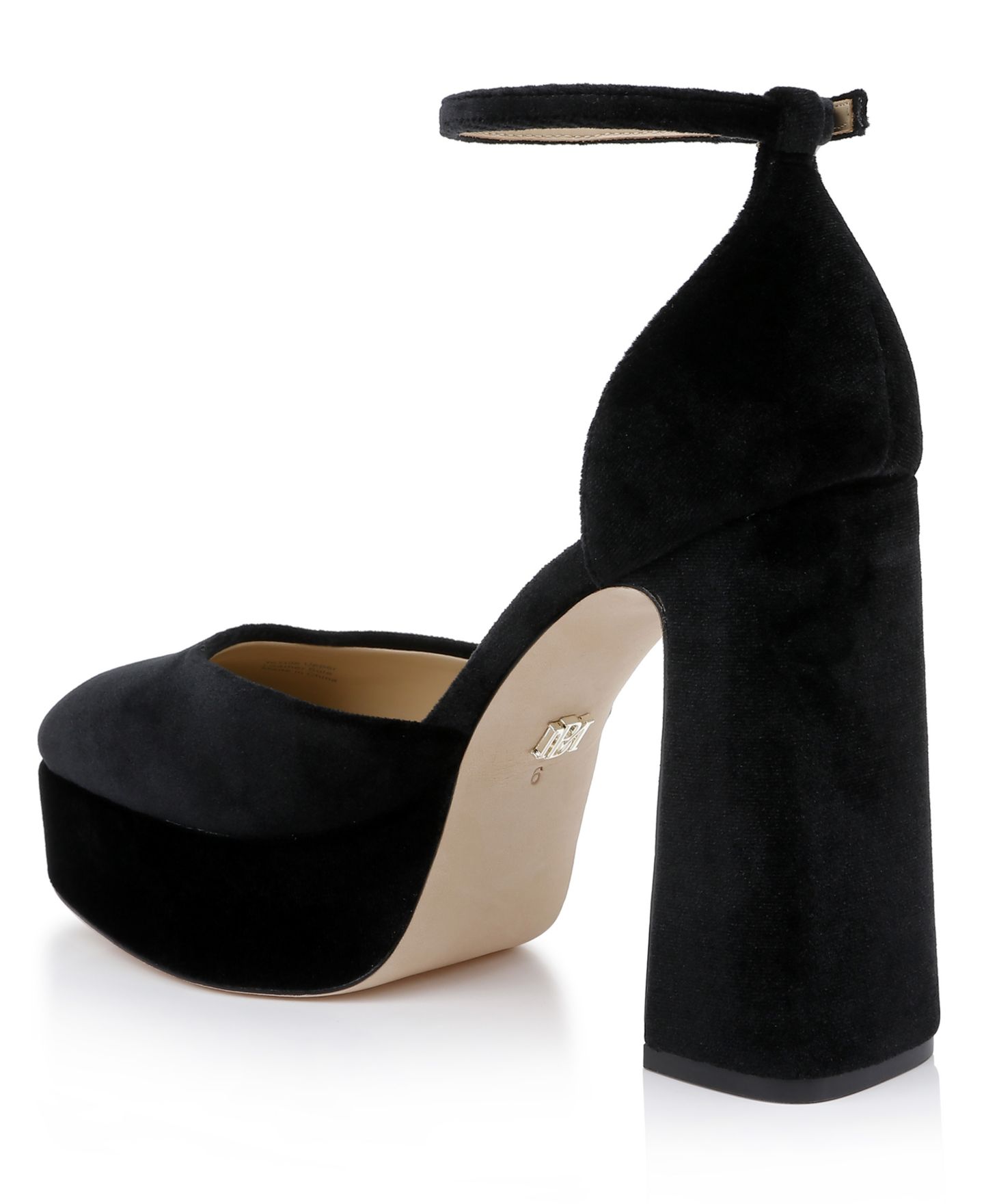 Женские туфли Badgley Mischka Jayda Evening Platform, цвет: Чёрный бархатный — фото 5