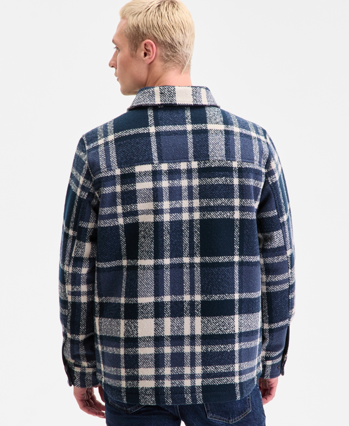 Levi's Men's Plaid Shirt Jacket In Blue