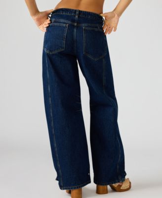 Women's Tre Denim Mid-Rise Wide-Leg Jeans 