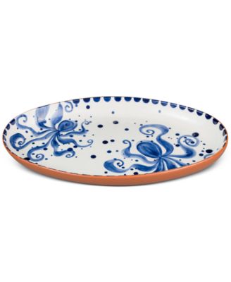Euro Ceramica - Costa Azul Octopus Oval Platter