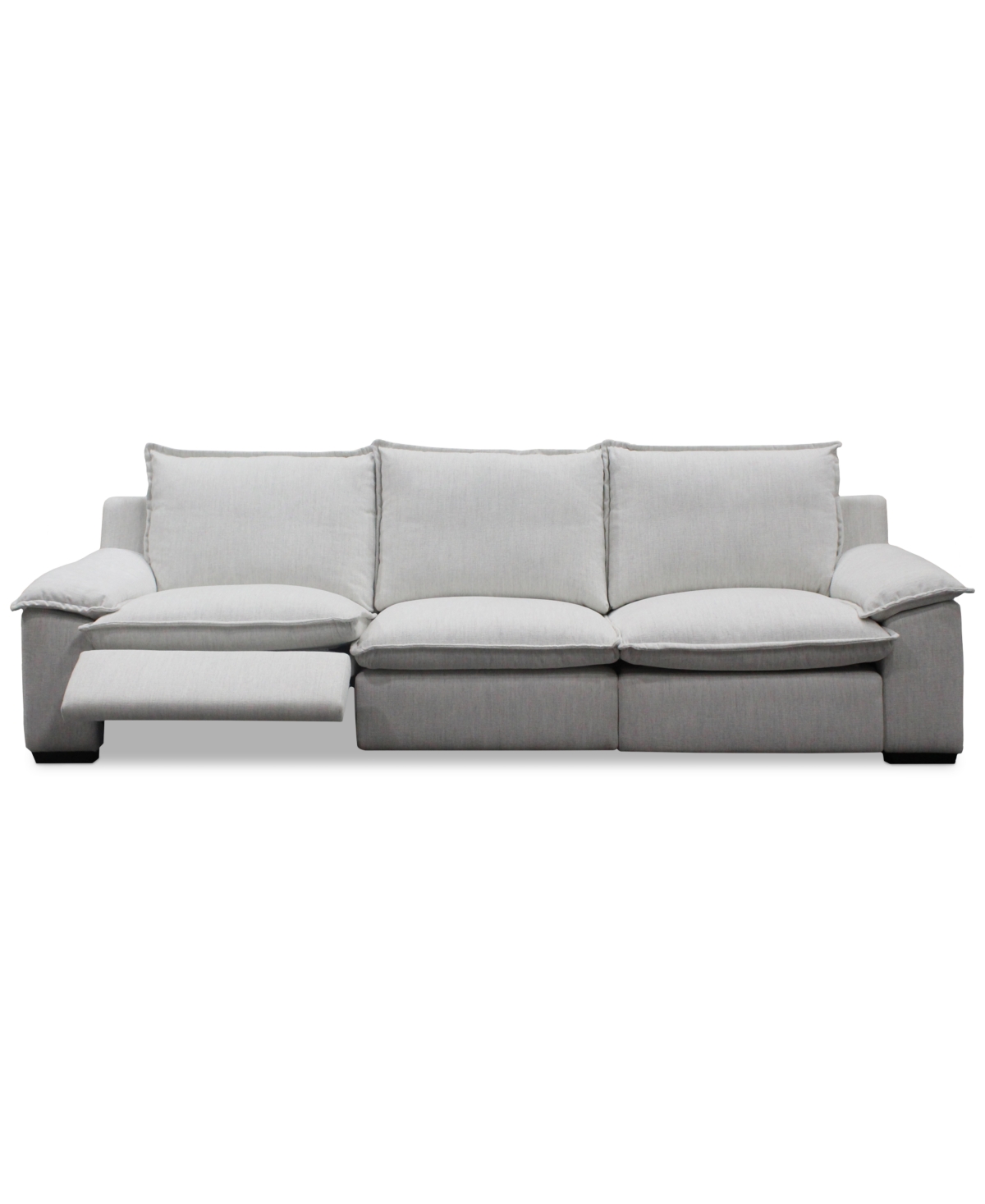 Macy's Borsi 3-pc. Sofa Sectional With 2 Power Recliners In Brown