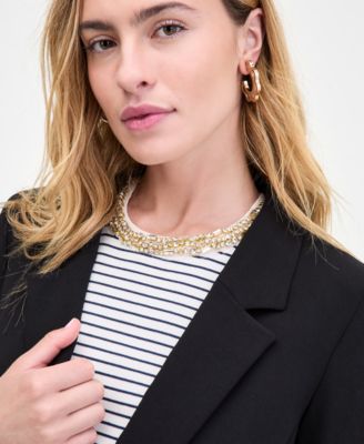 Women's Relaxed Crepe Blazer, Macy's Exclusive