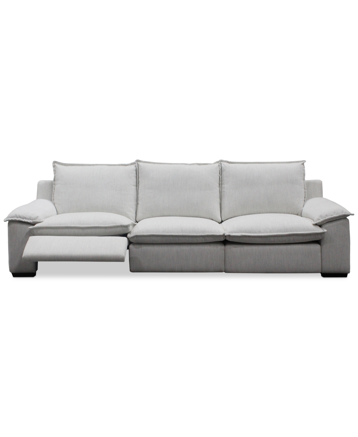 Macy's Borsi 3-pc. Sofa Sectional With 3 Power Recliners In Brown