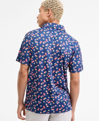 Men's Range Flowers In Motion Tailored-Fit Performance Golf Polo Shirt