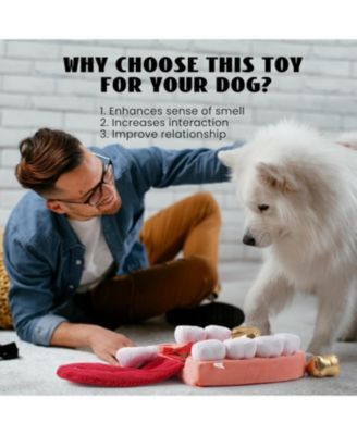 Interactive Teeth Dog Toys – Enrichment Puzzle Funny Dog Toys for Small to Large Dogs, Non-Slip Hide and Seek Dog Toys to Keep Dogs Busy