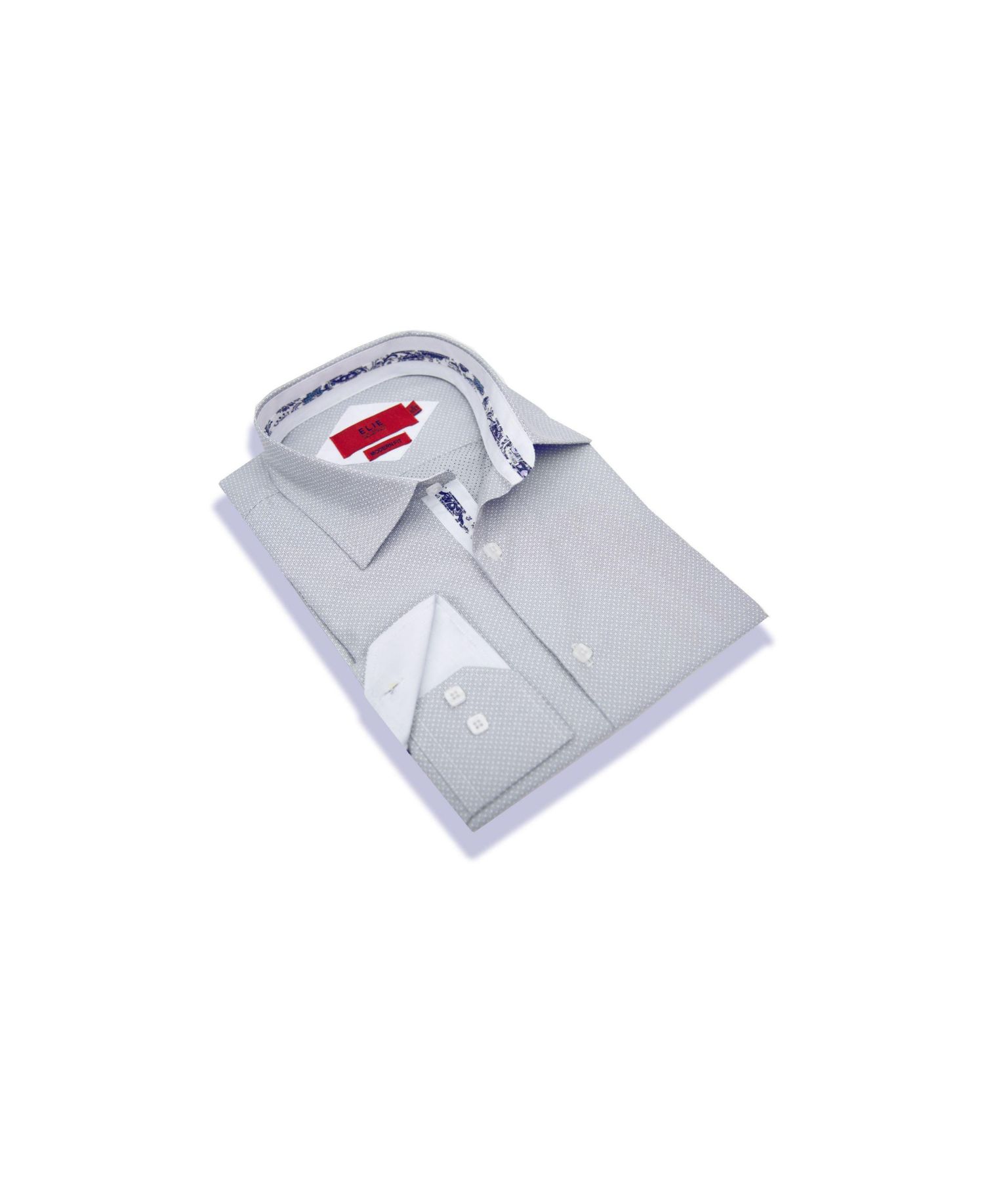 Little Boys Grey Button-Down Slim Fit Shirt