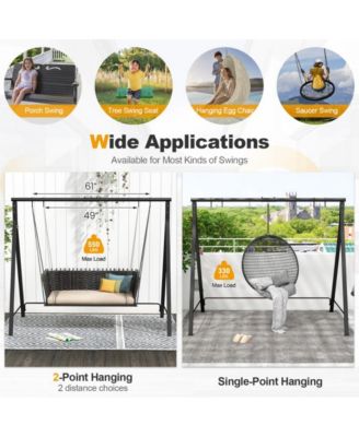 Patio Metal Swing Stand with A-Shaped Structure