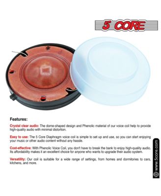 5Core Tweeter Diaphragm – 2" Phenolic Voice Coil High Pitch Horn Replacement