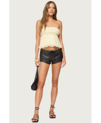 Women's Seren Ruffle Chiffon Strapless Top