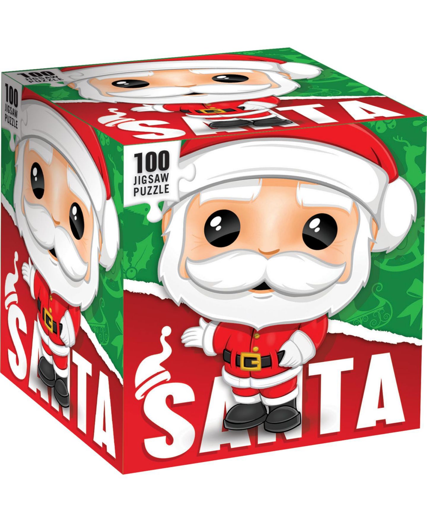 Детский пазл MasterPieces Puzzles Santa Chibi-Style Square 100-Piece Puzzle, Ages 6+ — фото 1