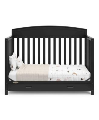Benton 5-in-1 Convertible Crib with Drawer (Black)