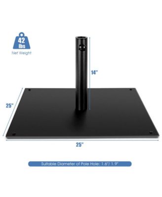 42 LBS Weighted 25 Inch Square Patio Umbrella Base