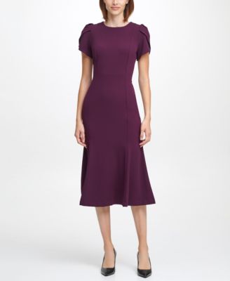 Calvin Klein - Women's Short-Sleeve Midi Dress