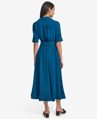 Women's Collared Short-Sleeve Shirtdress