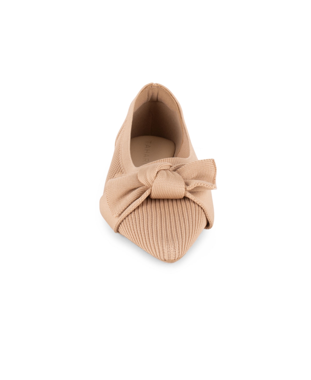 Tahari Montserrat Pointed Toe Flat In Nude