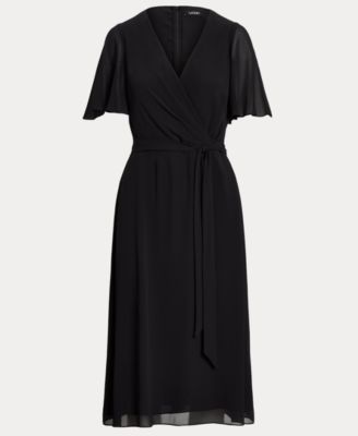 Women's Belted Georgette Dress