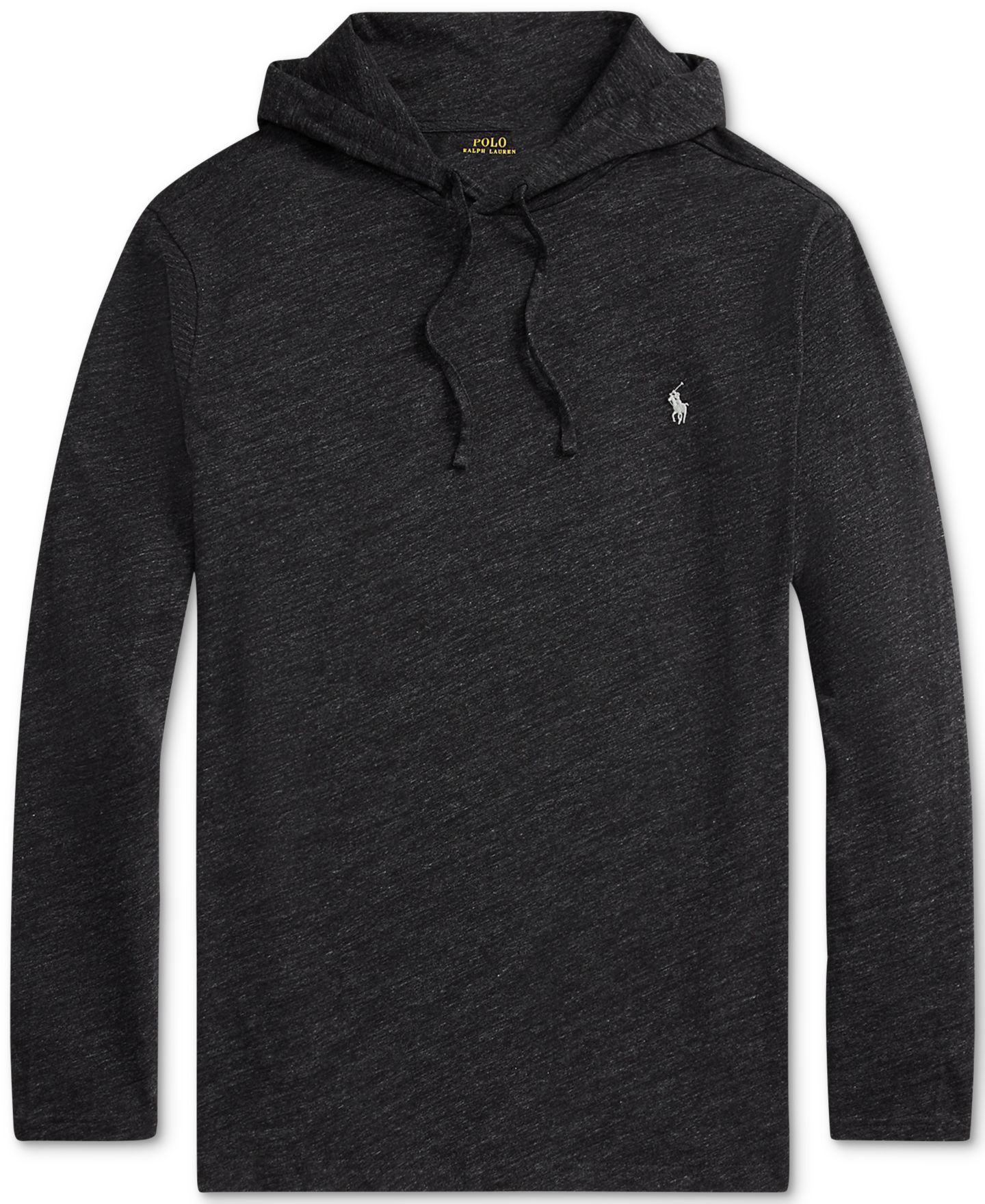 Мужская футболка Polo Ralph Lauren Big & Tall Jersey Hooded, цвет: Чёрный меланжевый — фото 5