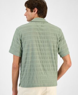 Men's Andre Knit Tonal Stripe Camp Shirt, Exclusively at Macy's