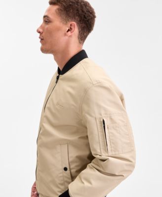 Men's Baken2435 Slim-Fit Satin Bomber Jacket