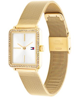 Women's Quartz Gold Tone Stainless Steel Mesh Bracelet Watch, 21.3mm