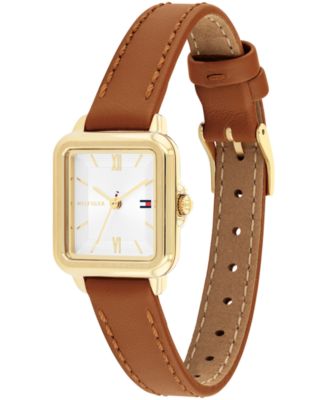 Women's Quartz Tan Leather Strap Watch, 22.5mm