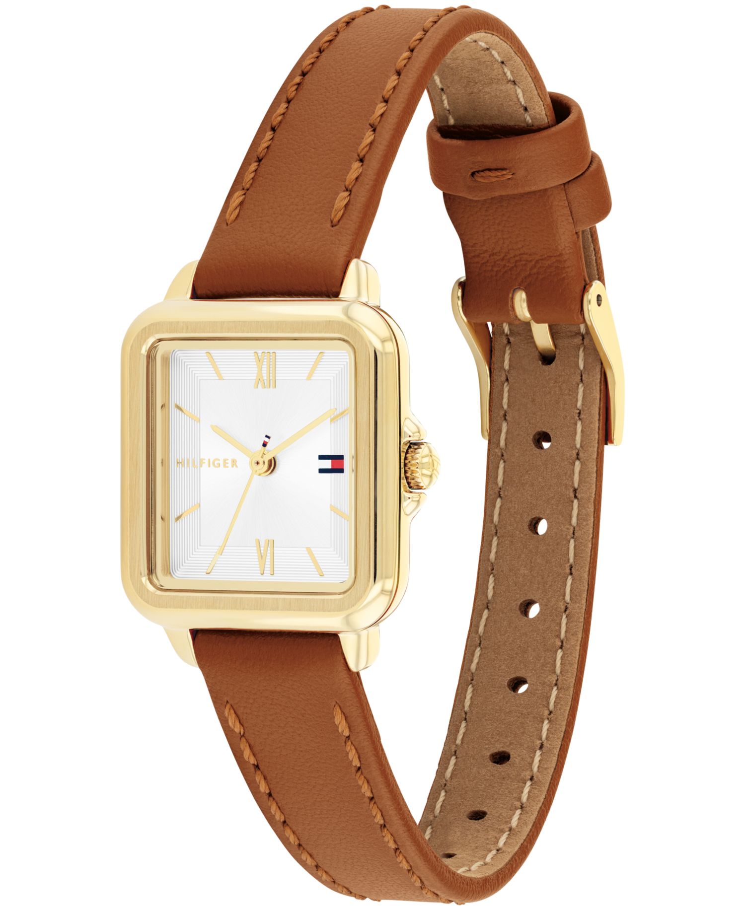 Women's Quartz Tan Leather Strap Watch, 22.5mm