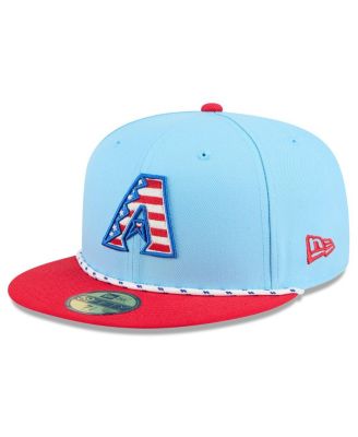 New Era - Men's Light Blue/Red Arizona Diamondbacks 2025 Fourth of July 59FIFTY Fitted Hat