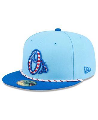 New Era - Men's Light Blue/Blue Baltimore Orioles 2025 Fourth of July 59FIFTY Fitted Hat