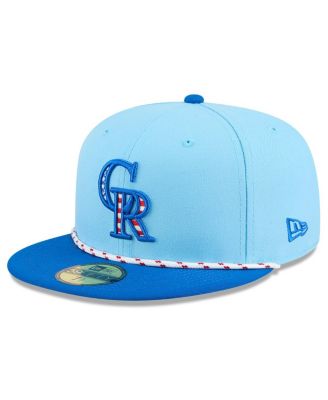 New Era - Men's Light Blue/Blue Colorado Rockies 2025 Fourth of July 59FIFTY Fitted Hat