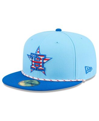 New Era - Men's Light Blue/Blue Houston Astros 2025 Fourth of July 59FIFTY Fitted Hat