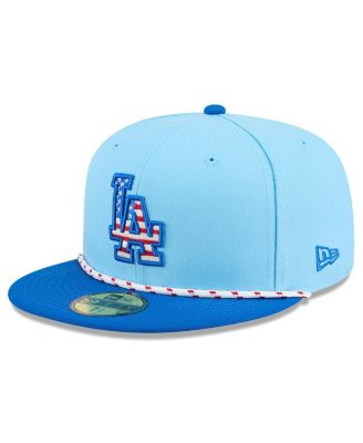 New Era - Men's Light Blue/Blue Los Angeles Dodgers 2025 Fourth of July 59FIFTY Fitted Hat