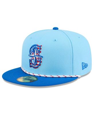 New Era - Men's Light Blue/Blue Seattle Mariners 2025 Fourth of July 59FIFTY Fitted Hat