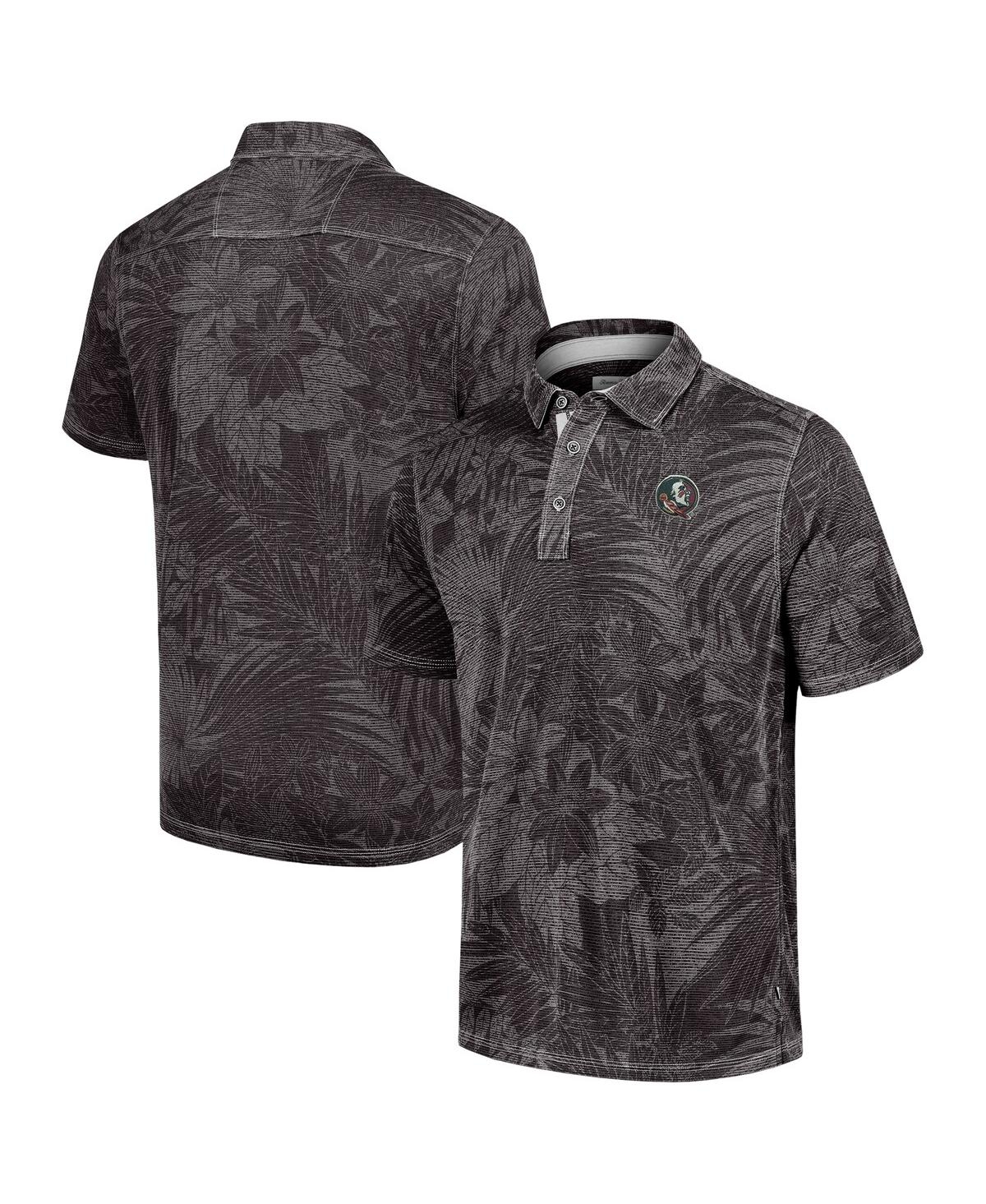 Men's Black Florida State Seminoles Sport Santiago Paradise Polo Shirt - Black