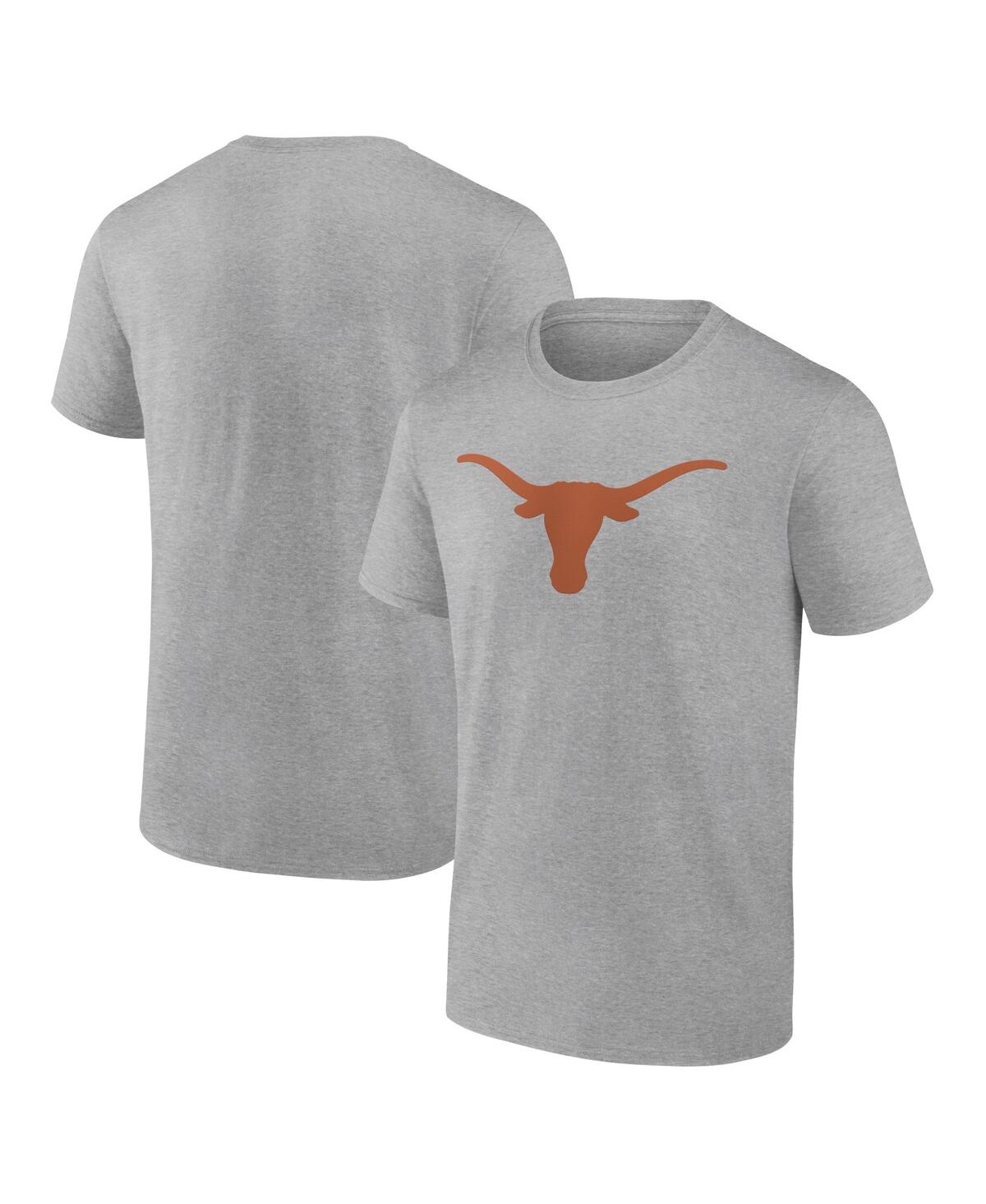 Men's Heather Gray Texas Longhorns Primary Logo T-Shirt - Heather Gray