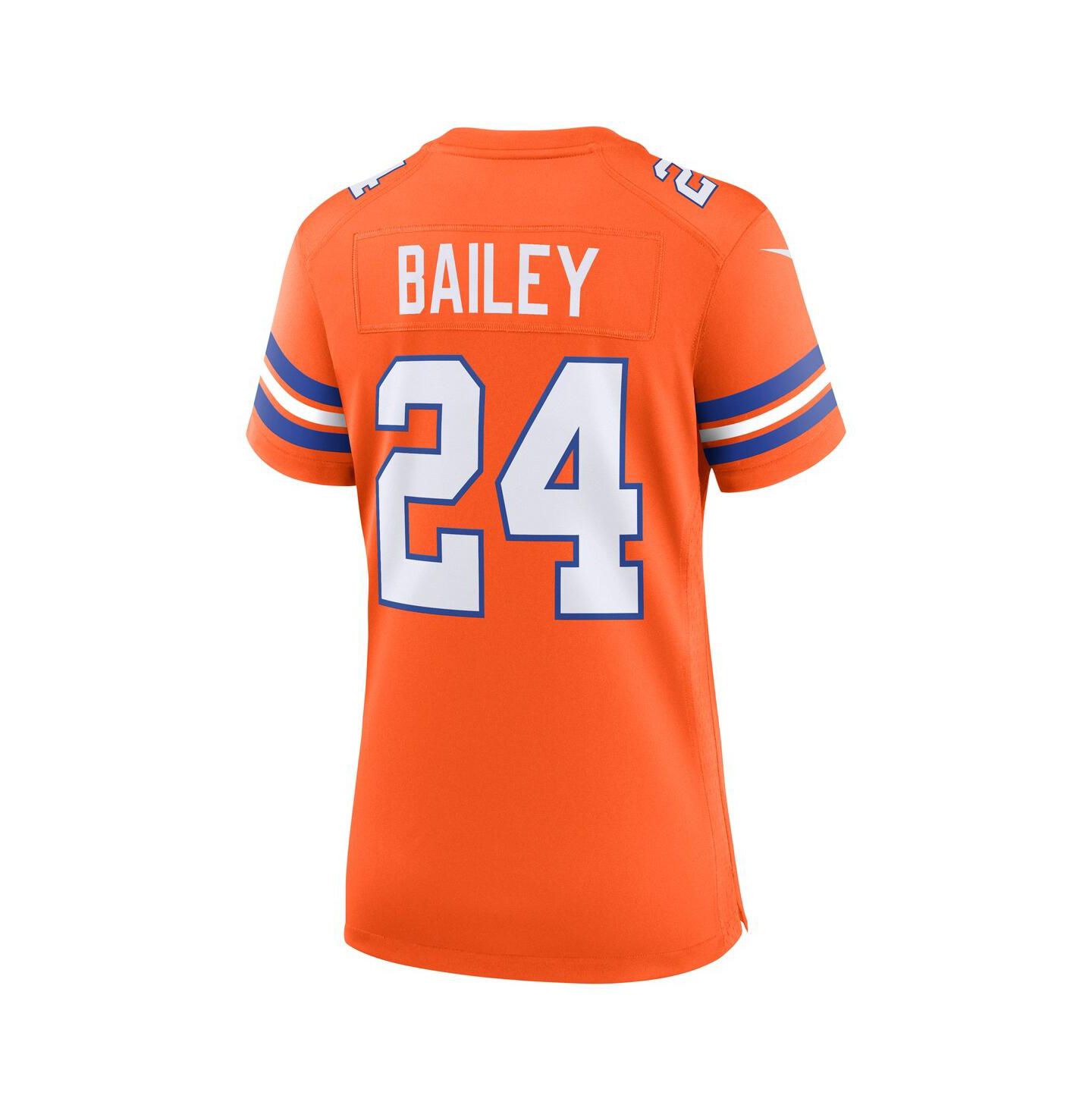 Женский топ Nike Champ Bailey Orange Denver Broncos Mile High Collection 1977 Throwback Retired Player Game Jersey — фото 3