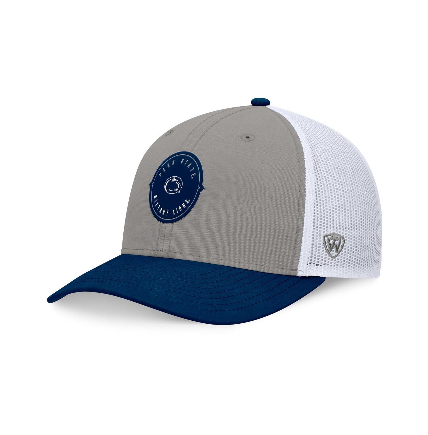 Мужская кепка Top of the World Gray/Navy Penn State Nittany Lions Rob Trucker Adjustable Hat — фото 1