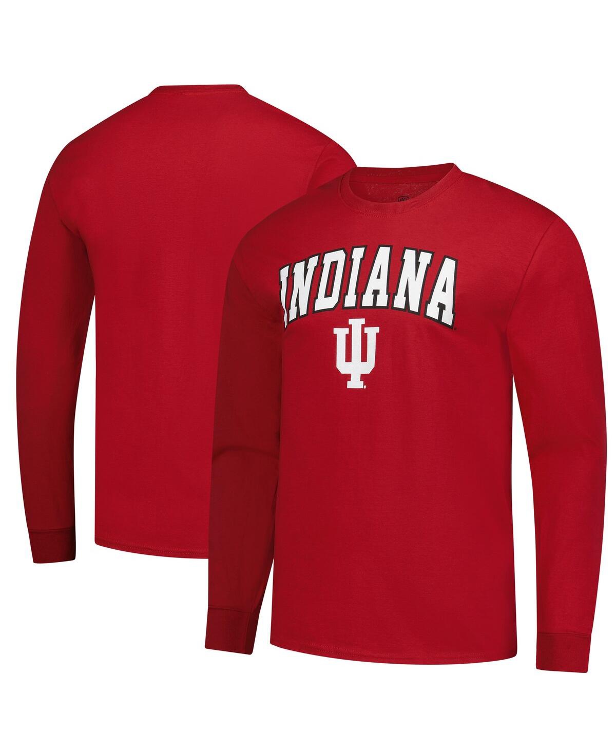 Men's Crimson Indiana Hoosiers Logo Long Sleeve T-Shirt - Crimson