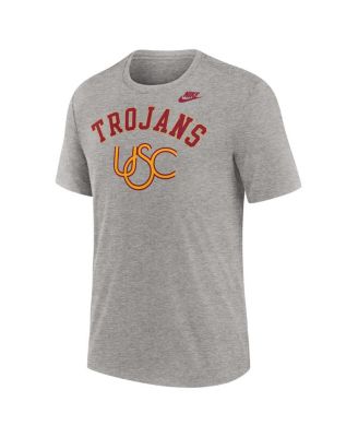 Men's Heather Gray USC Trojans Legacy Arch Tri-Blend T-Shirt