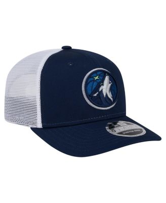 Men's Navy/White Minnesota Timberwolves Trucker 9SEVENTY Stretch-Snap Hat