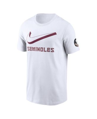 Men's White Florida State Seminoles Primetime 2-Hit Swoosh T-Shirt