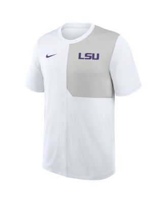 Men's White LSU Tigers 2025 Sideline UV Performance Coach T-Shirt