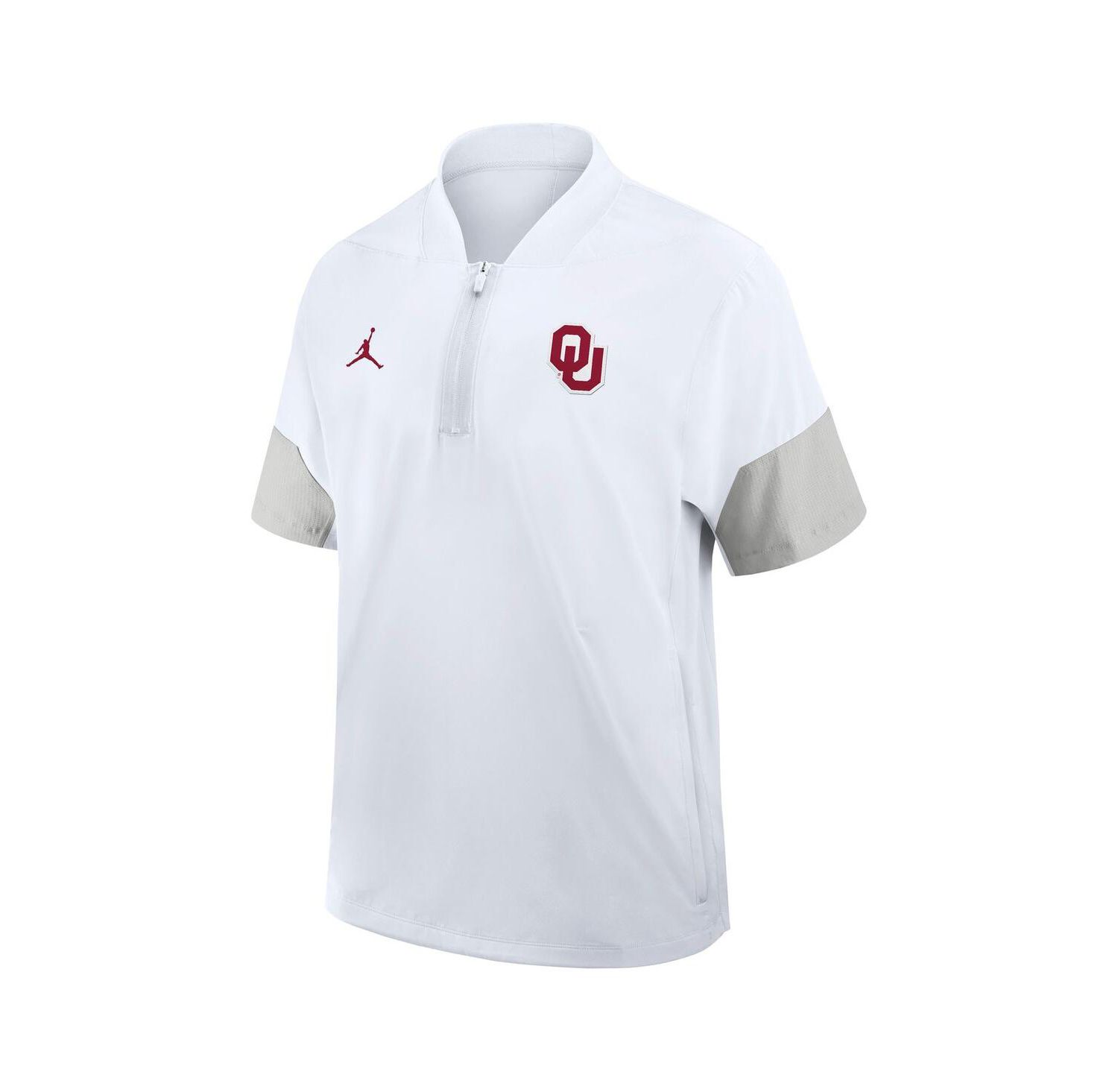 Men's White Oklahoma Sooners 2025 Sideline Coaches Lightweight Short Sleeve Jacket